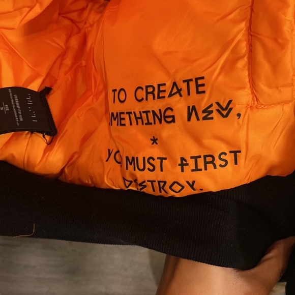 UNRAVEL NYLON HYBRID ZIP HOODY BOMBER - Picture 13 of 15